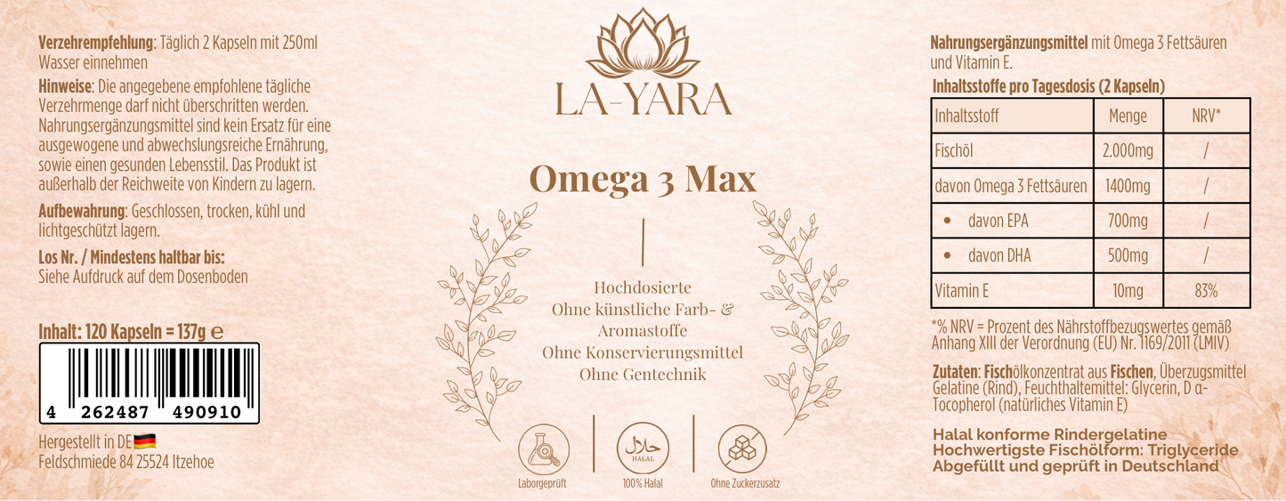 Omega 3 Max 35/25 - 120 Softgels