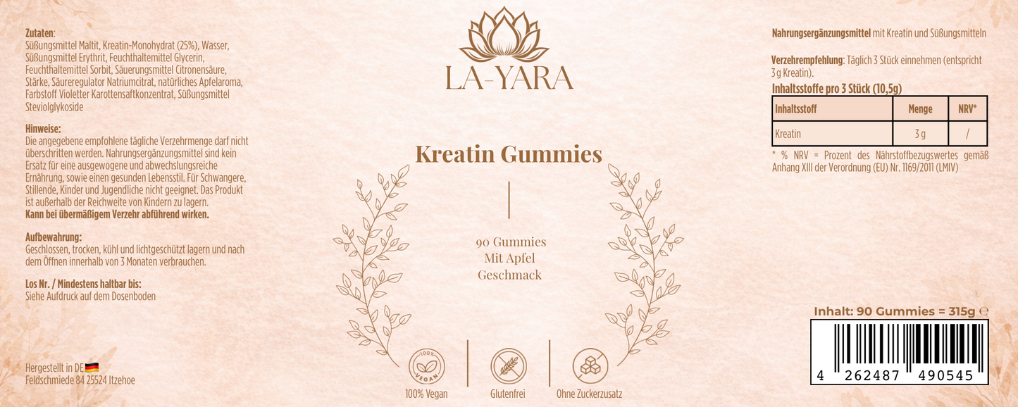 Kreatin Gummies - 90 Stk.