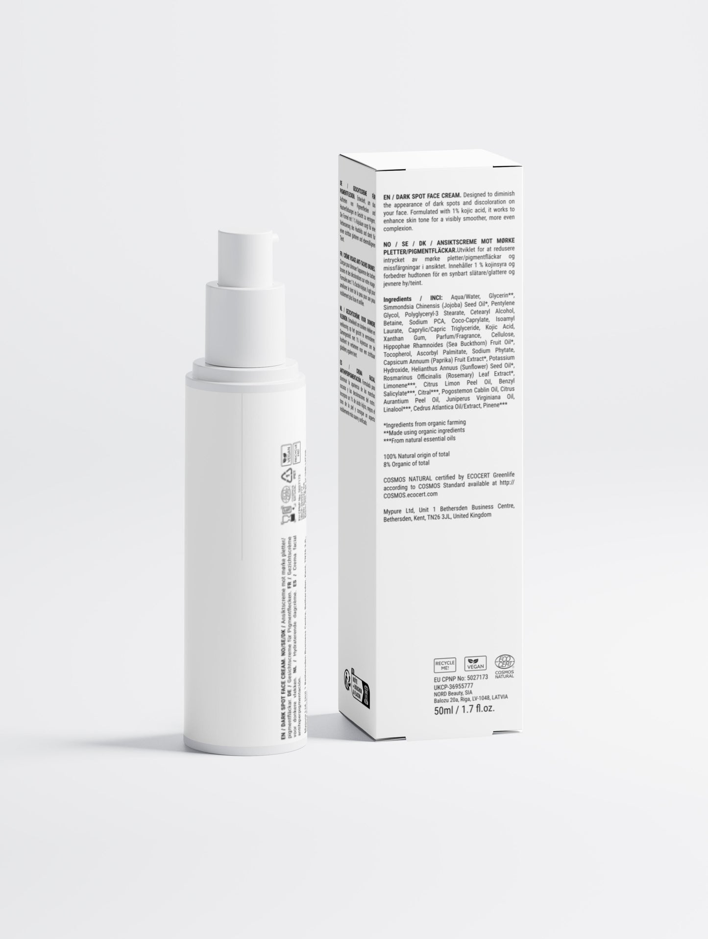 1% Kojisäure Gesichtscreme